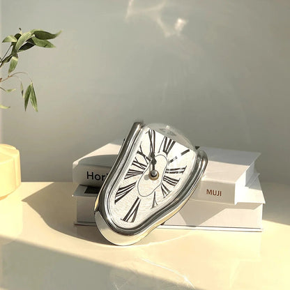 Melting Clock – Salvador Dalí Inspired Surrealist Desk Sculpture