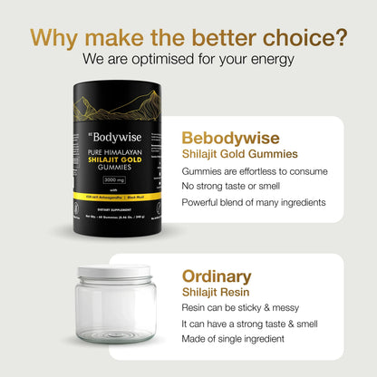Pure Himalayan Shilajit Gummies – Strength, Focus & Stamina Boost