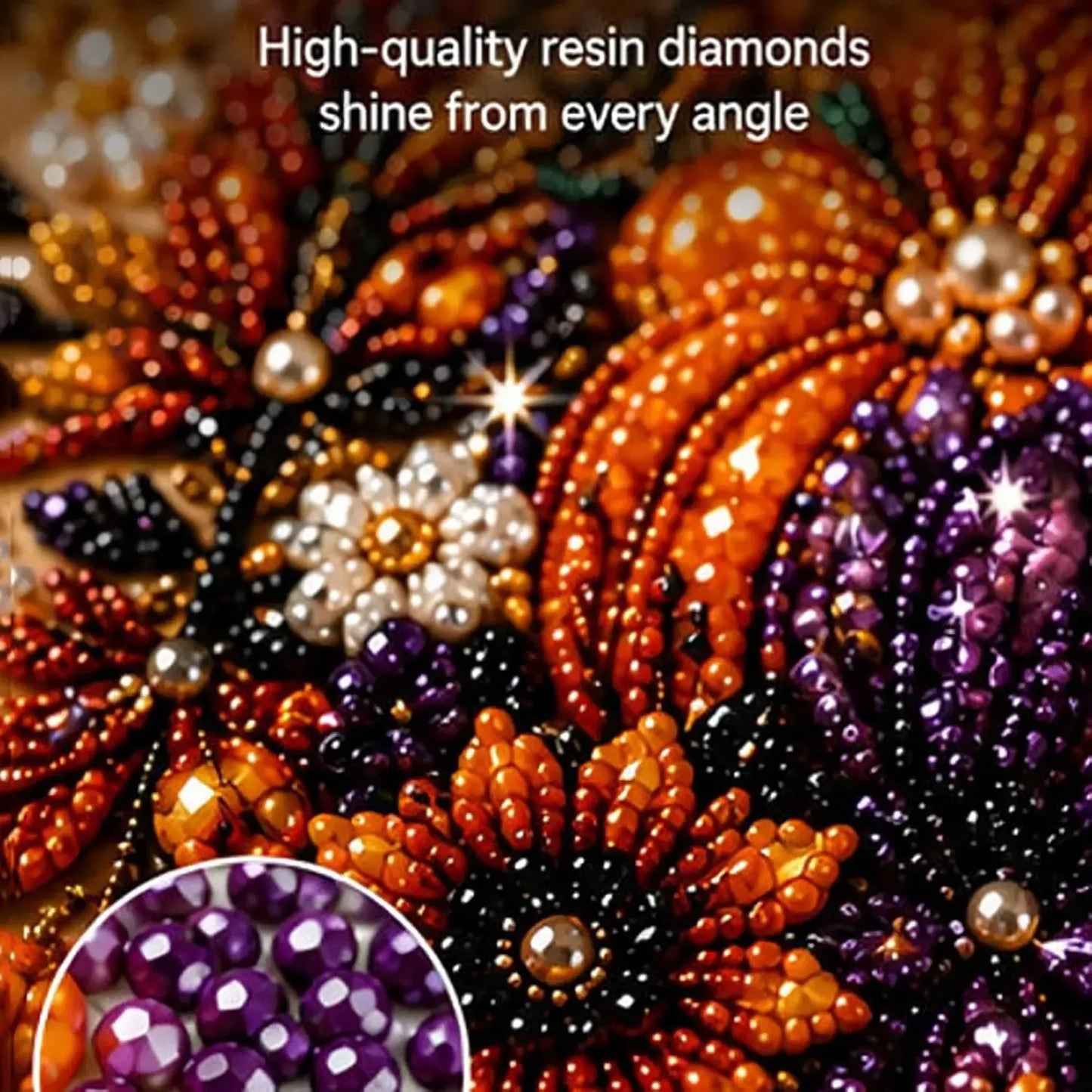 Halloween Pearl Art DIY Kit – 6 Spooky Designs, Shimmering Fall Craft for All Ages