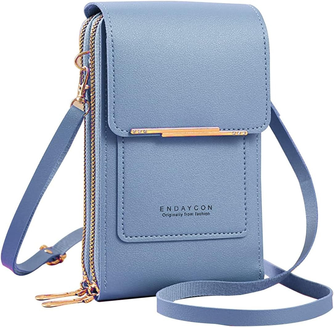 Touch Screen Crossbody Phone Bag – Women's PU Leather Shoulder Wallet & Satchel