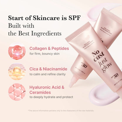Collagen Glow Sunscreen SPF Daily Hydrating Face Protection