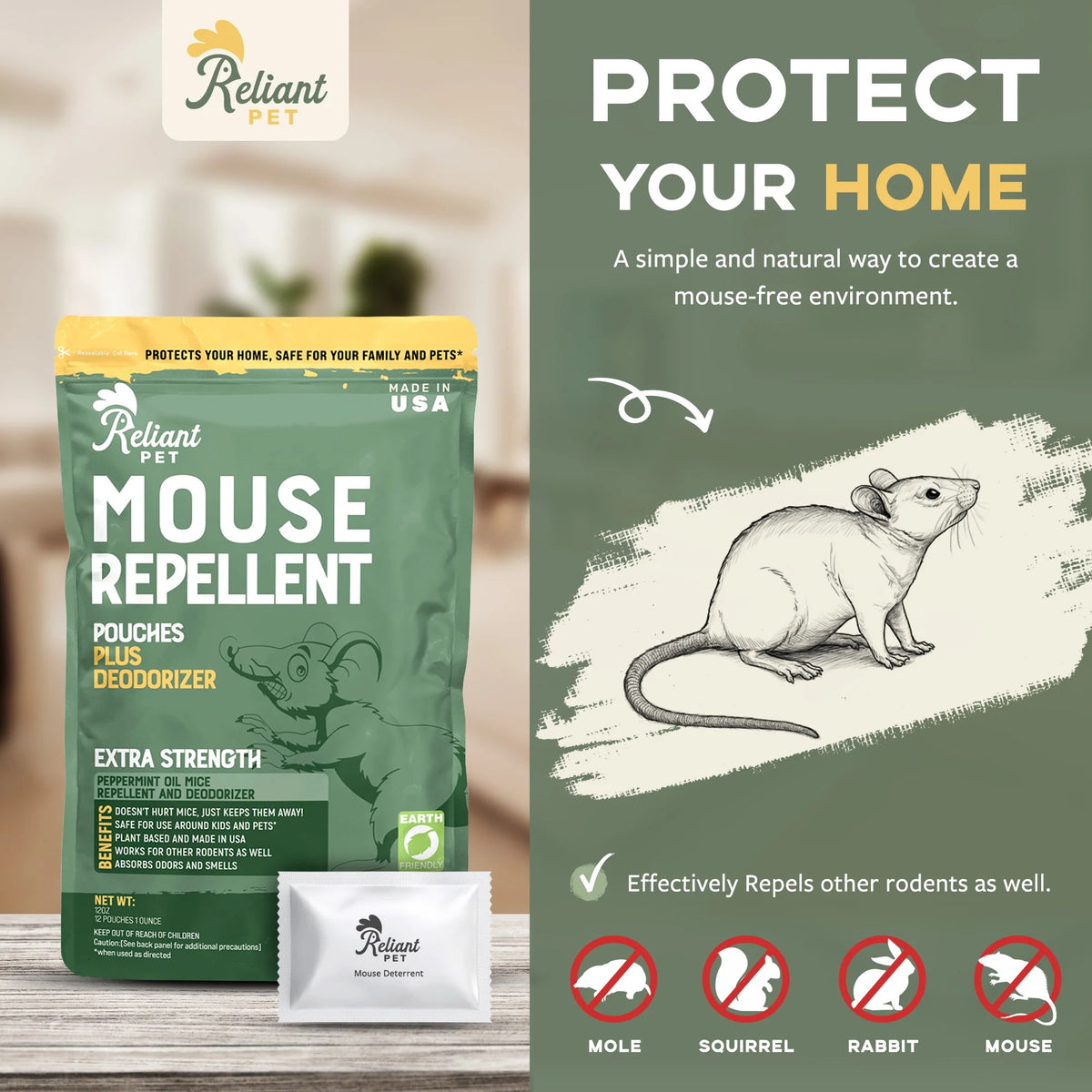 12-Pack Peppermint Mouse Repellent Pouches – Scent Barrier