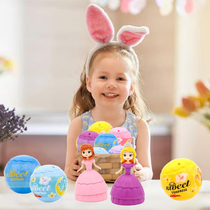 Princess Prefilled Easter Eggs Surprise Toy Basket Stuffers for Girls 6/12 Pack