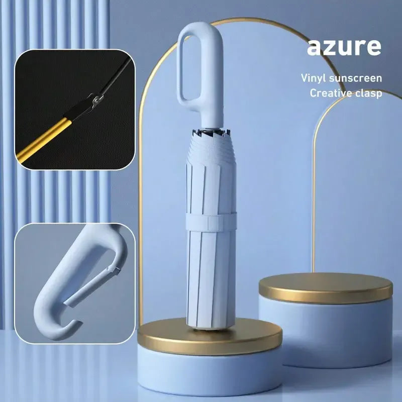 Windproof Rainproof UV Protection Umbrella with Loop Buckle