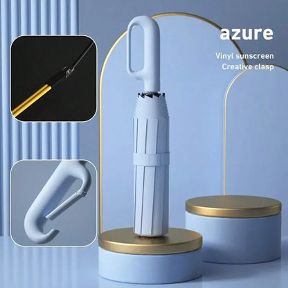 Windproof Rainproof UV Protection Umbrella with Loop Buckle
