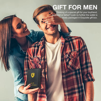 2026 Slim Carbon Fiber RFID Wallet for Men – 11 Card Slots Minimalist Front Pocket Wallet