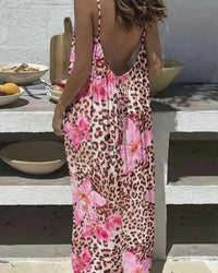 Pink Flower Leopard