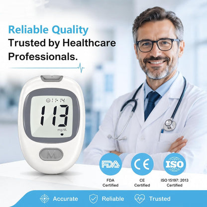 Portable Blood Glucose Monitor Kit – Accurate, No Coding, 5 Kit Options