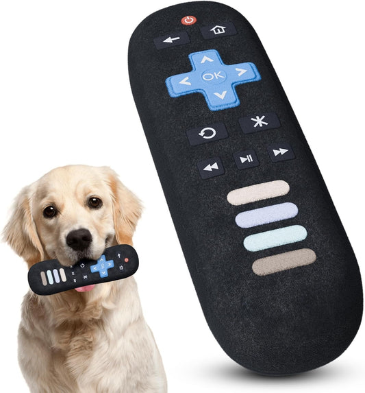 Squeaky TV Remote Plush Dog Toy – Hilarious, Durable, for All Breeds