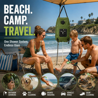 Solar Camping Shower Bag – 5 Gal/20L Portable Outdoor Shower