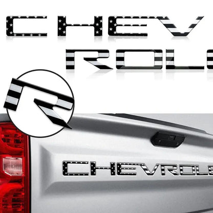 3D Raised Tailgate Letters – Premium ABS Overlay Trim Stickers