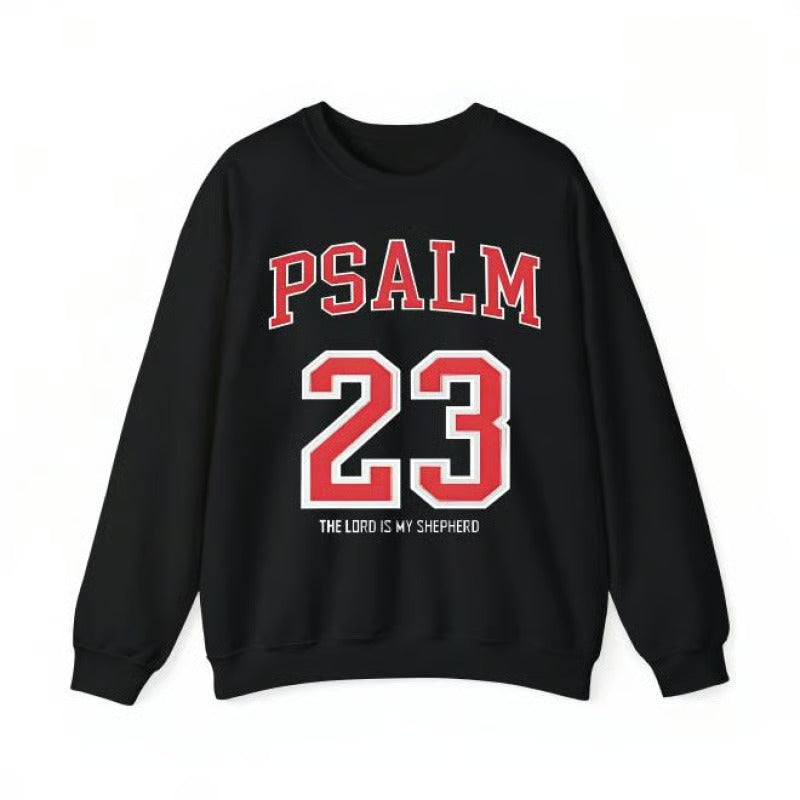Psalm 23 Graphic Tee – Retro Varsity Bible Verse Shirt