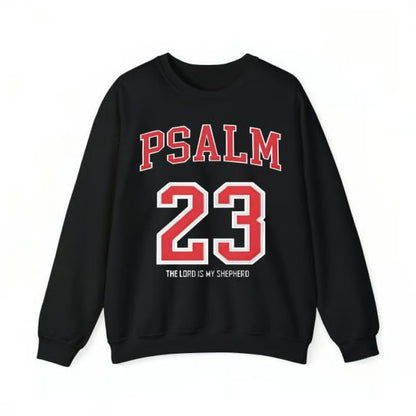 Psalm 23 Graphic Tee – Retro Varsity Bible Verse Shirt