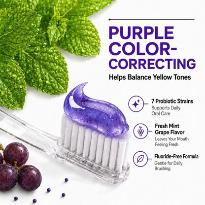 7-Pro Probiotic Purple Toothpaste for Fresh Breath & Brightening