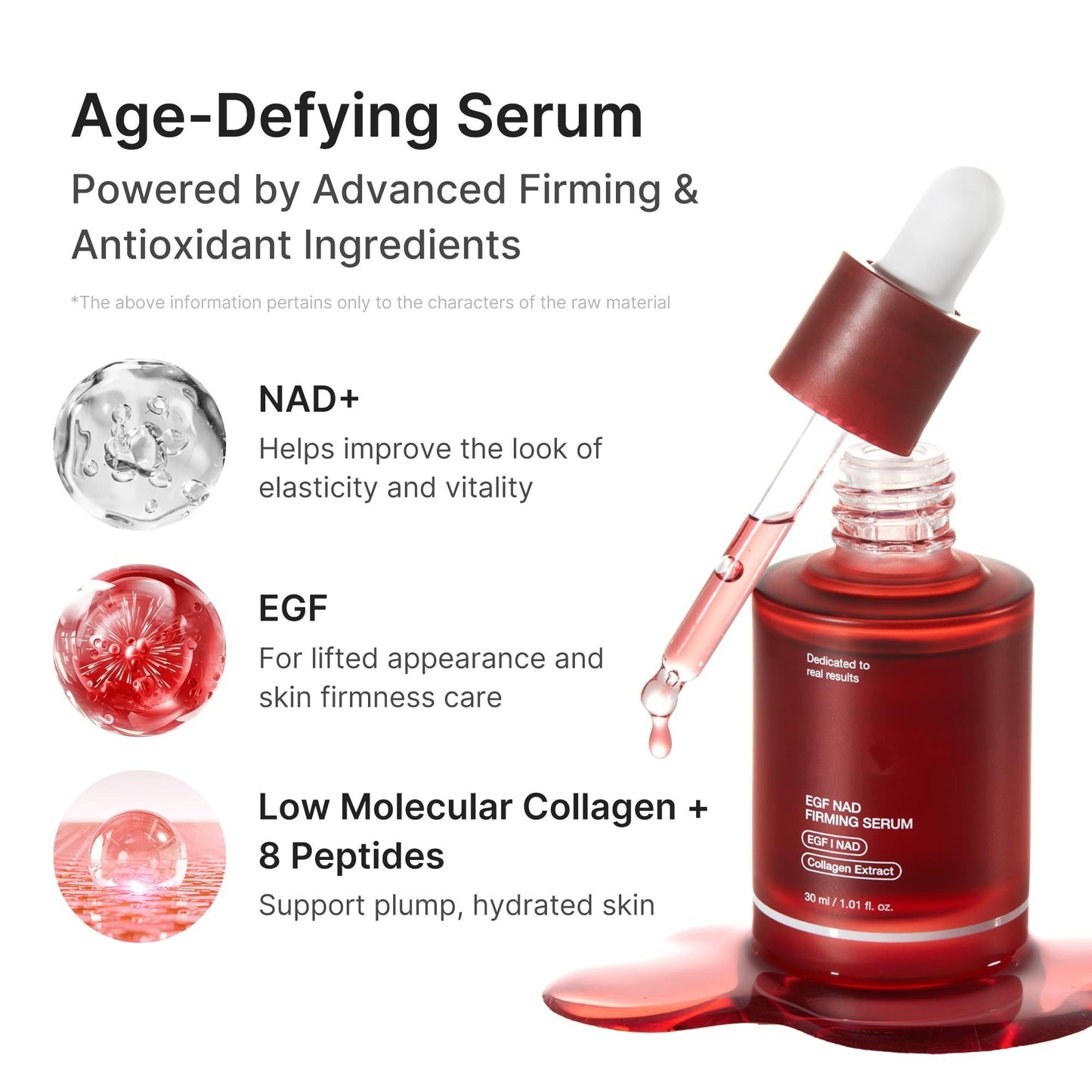 NAD+ EGF Firming Serum for Wrinkles, Elasticity & Glow
