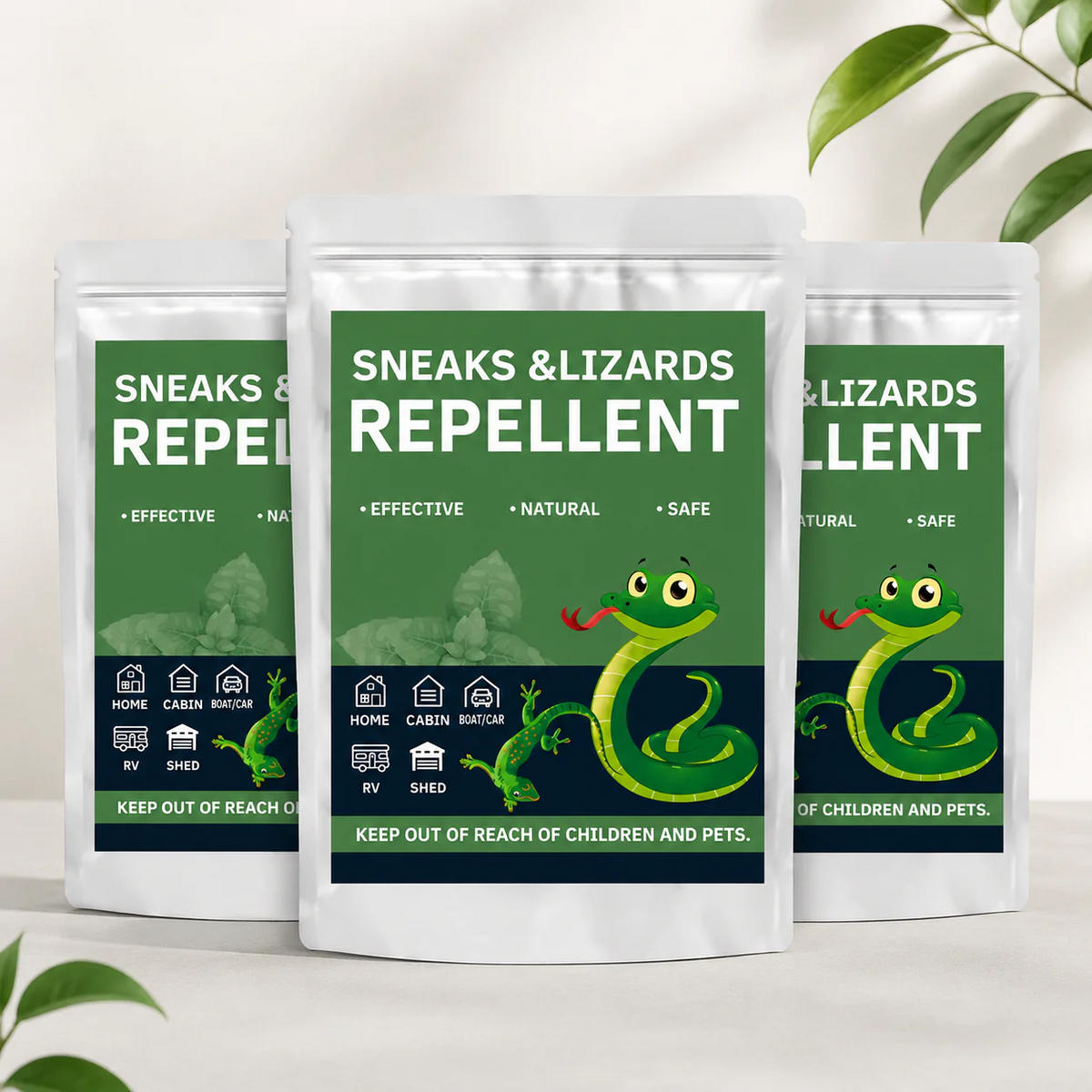 Natural Snake & Lizard Repellent Pouches – 10 Pack, Safe & Long-Lasting