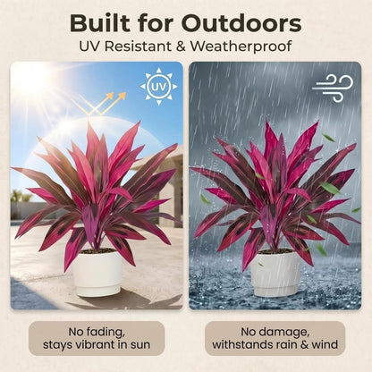 UV-Resistant Artificial Boston Fern & Cordyline Plant – Realistic Outdoor Decor