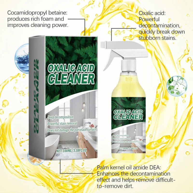 Molecular Rust Remover: Oxalic Acid Bathroom Cleaner – Dissolves Rust & Stains Instantly