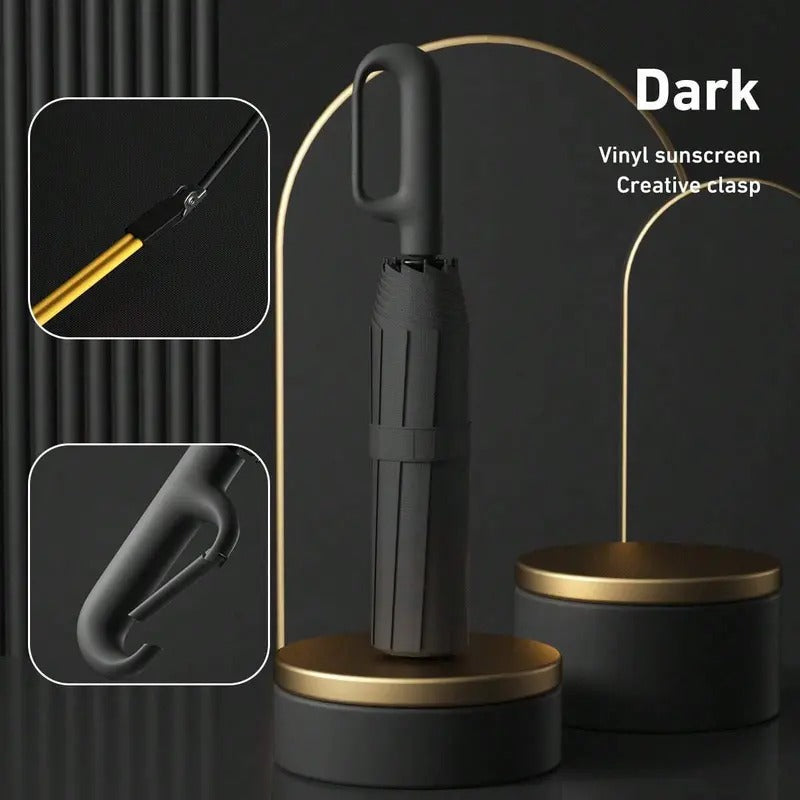 Windproof Rainproof UV Protection Umbrella with Loop Buckle