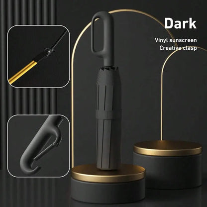 Windproof Rainproof UV Protection Umbrella with Loop Buckle
