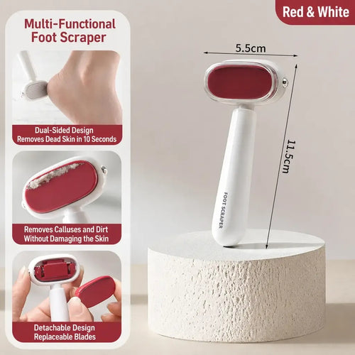 Dual-Sided Foot Callus Remover – 5-Pack Disposable Stainless Steel Scraper Set