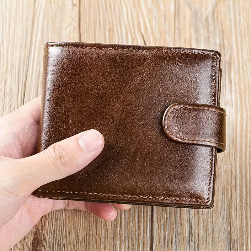 Men’s Genuine Leather Wallet – Slim 19-Card Business Wallet