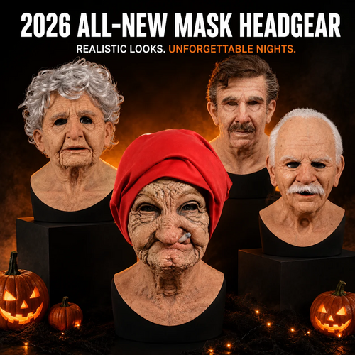Halloween Old Man Mask – Realistic Latex Full Head Costume Mask