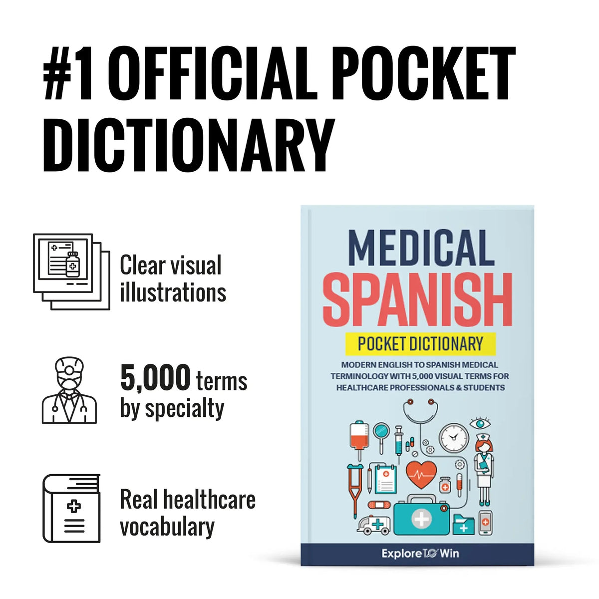 Medical Spanish Visual Pocket Dictionary – 5,000 Terms for Healthcare Professionals & Students