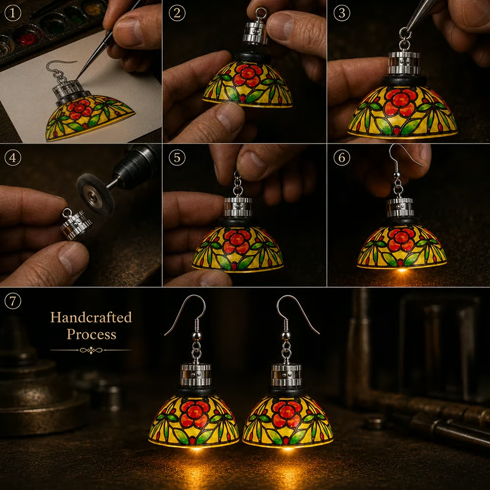 Chandelier Light Earrings — Vintage Glow Statement Jewelry