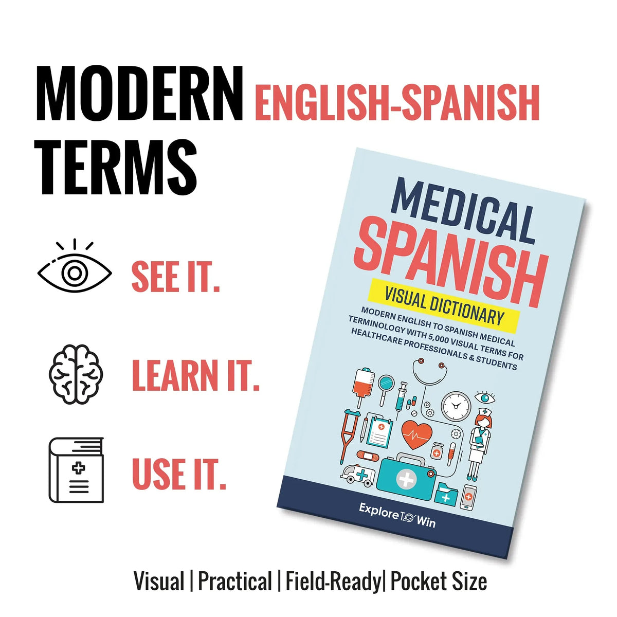 Medical Spanish Visual Pocket Dictionary – 5,000 Terms for Healthcare Professionals & Students