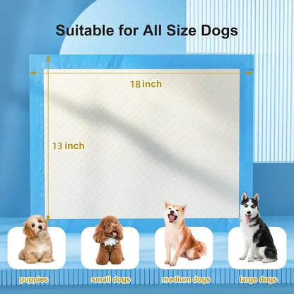 13×18" Super Absorbent Puppy Pads – Leak-Proof Dog Training Pads