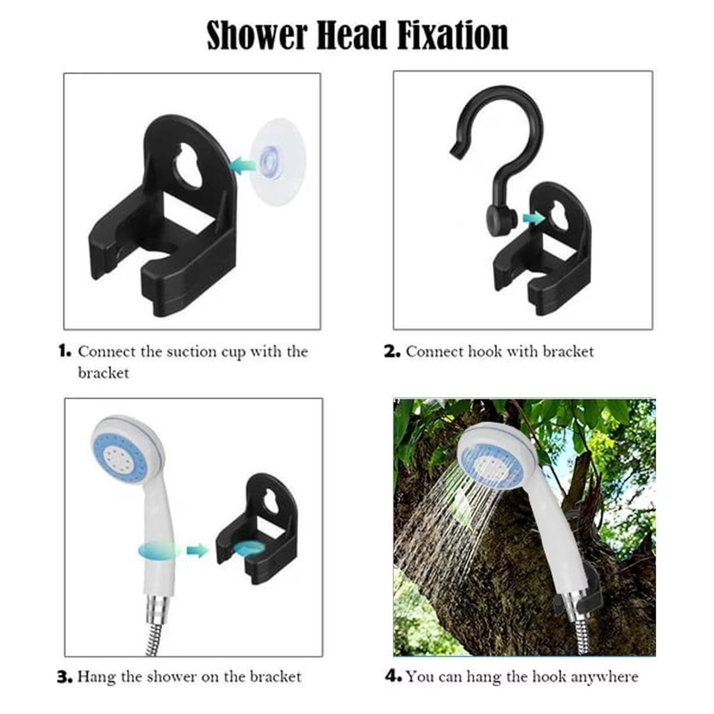 Portable Camping Shower – 1500mAh Self-Priming USB Electric Shower