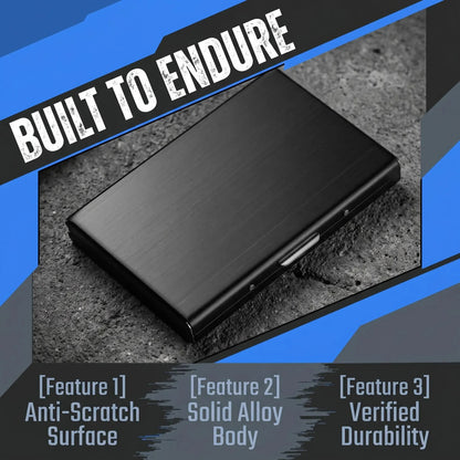 Ultra-Slim Stainless Steel RFID Card Holder – Secure ID & Credit Card Protector