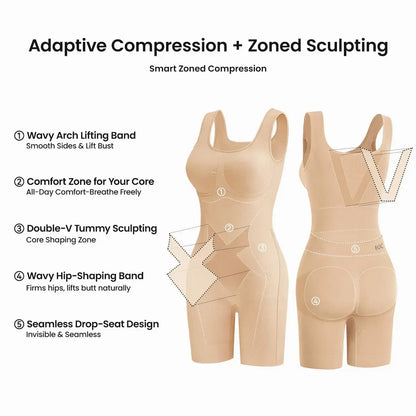 Easy-Off Tummy Control Bodysuit – Scrunch Back, Butt Lifting, Postpartum Shaper