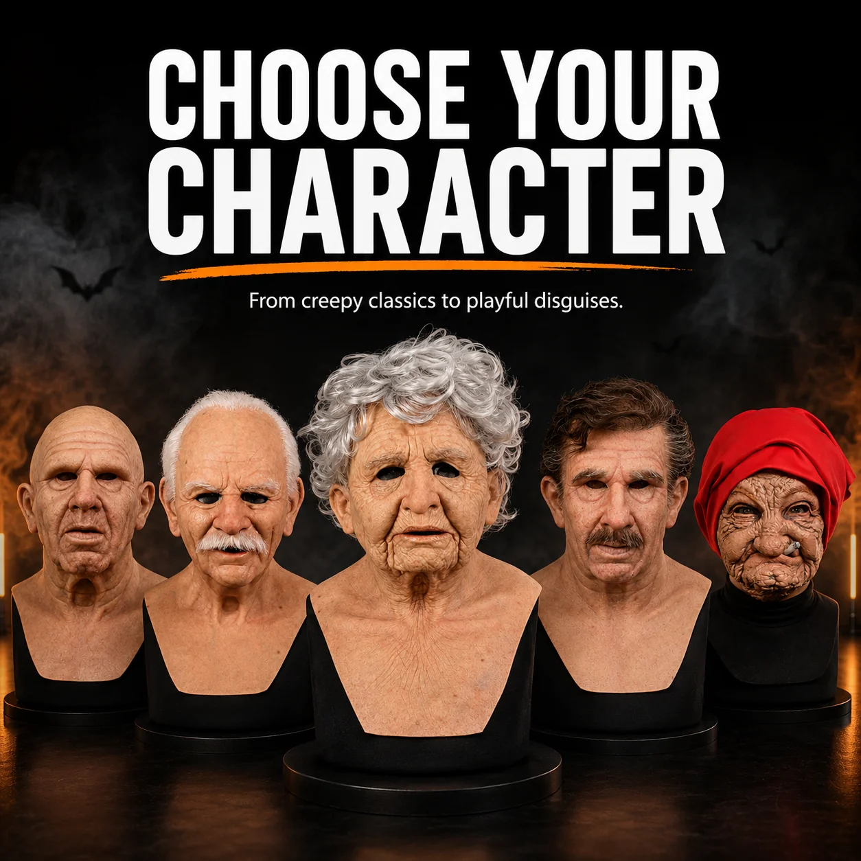 Halloween Old Man Mask – Realistic Latex Full Head Costume Mask