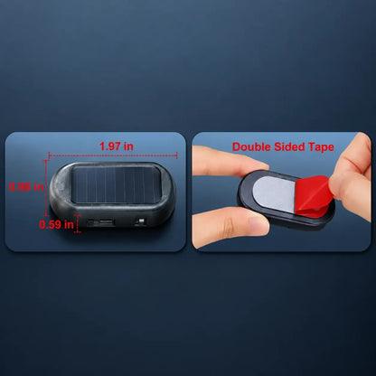 Solar Powered Fake Car Alarm Light – LED Simulated Security Warning Flashing Lamp