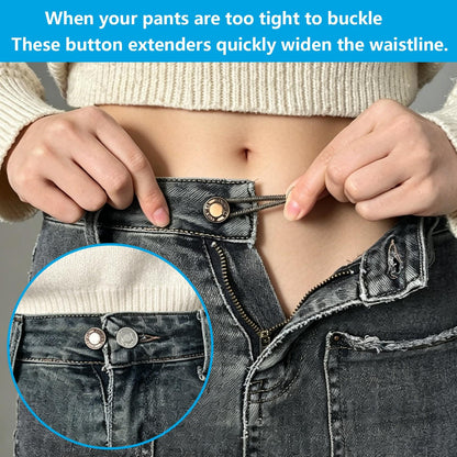 20 Pcs Metal Button Extenders – Instant Waist Expansion for Jeans & Pants