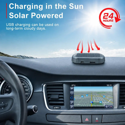 Solar Powered Fake Car Alarm Light – LED Simulated Security Warning Flashing Lamp