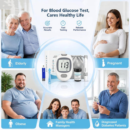 Portable Blood Glucose Monitor Kit – Accurate, No Coding, 5 Kit Options