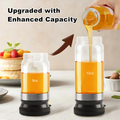 No-Drip Glass Honey Dispenser with Base