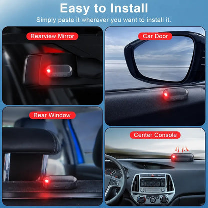 Solar Powered Fake Car Alarm Light – LED Simulated Security Warning Flashing Lamp