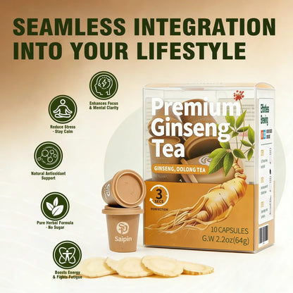 Zero-Sugar Ginseng Energy Tea Mix – Clean Focus & Daily Vitality
