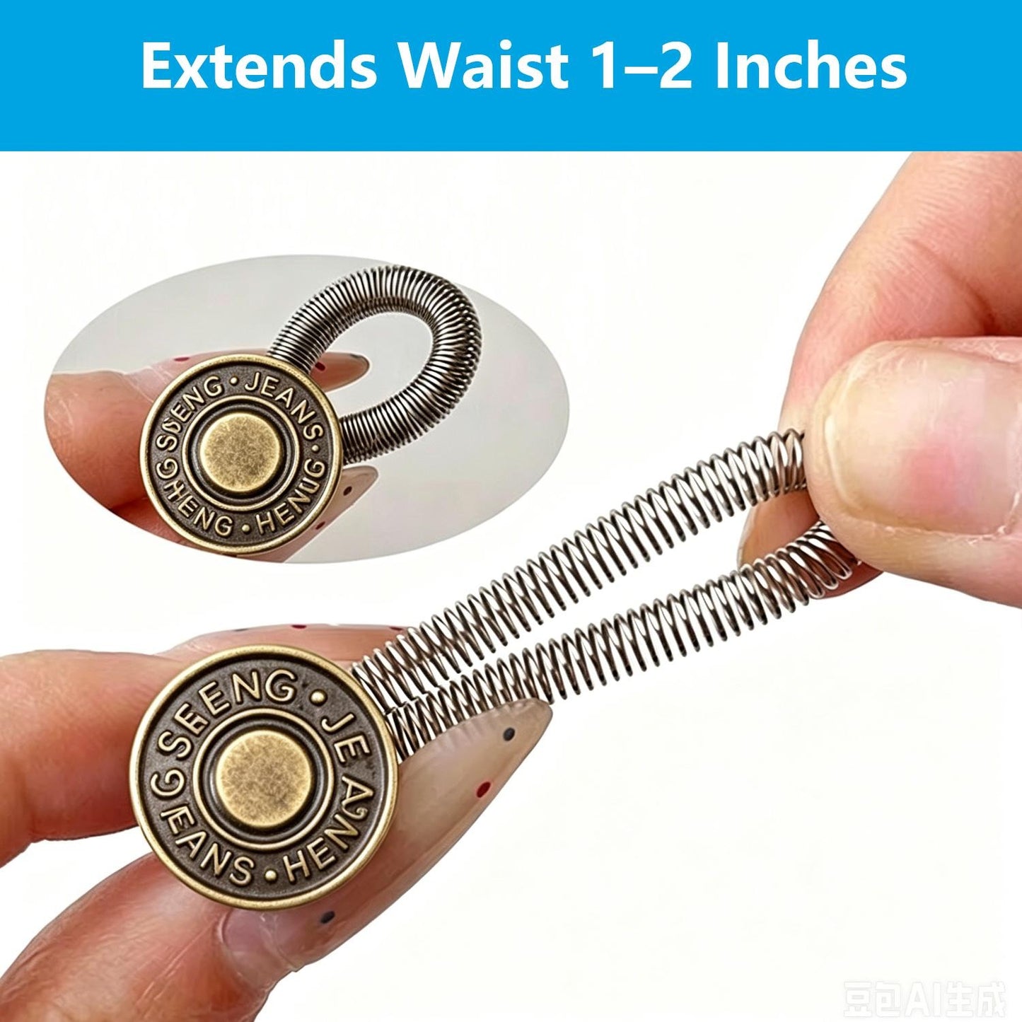 20 Pcs Metal Button Extenders – Instant Waist Expansion for Jeans & Pants