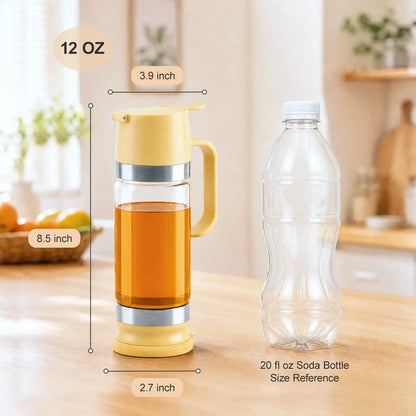 No-Drip Glass Honey Dispenser with Base