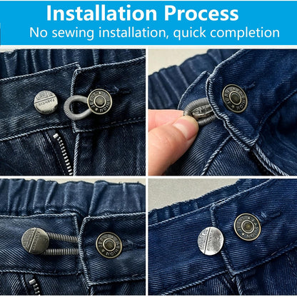 20 Pcs Metal Button Extenders – Instant Waist Expansion for Jeans & Pants