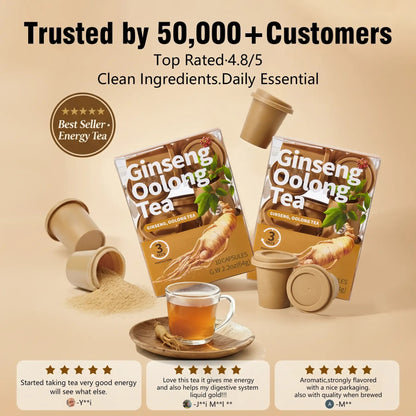 Zero-Sugar Ginseng Energy Tea Mix – Clean Focus & Daily Vitality