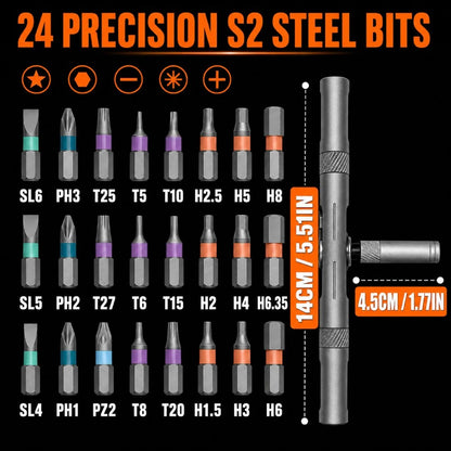 24-in-1 Magnetic Multi-Bit Screwdriver Set – 2026 Upgrade, All-in-One Toolbox Companion