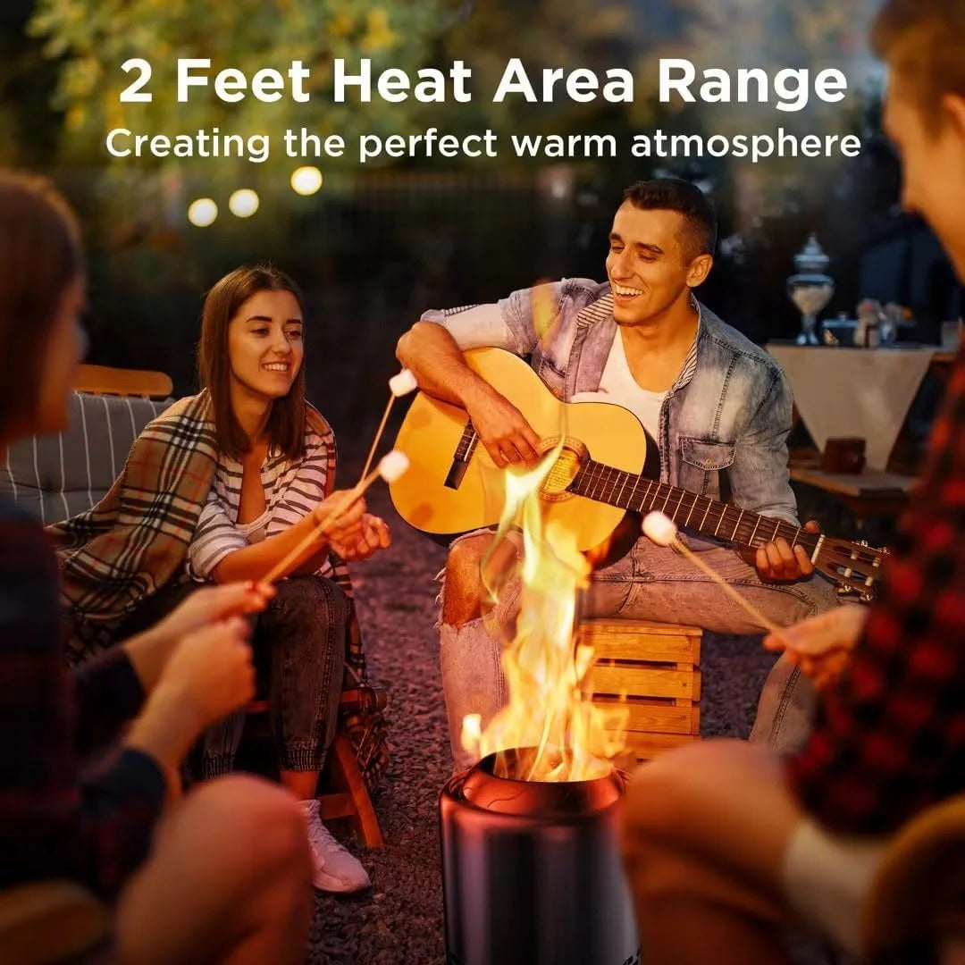 Stove Tabletop Fire Pit with Stand – 5.9” x 7.8” Smokeless Stainless Steel Portable Fire Pit 🔥
