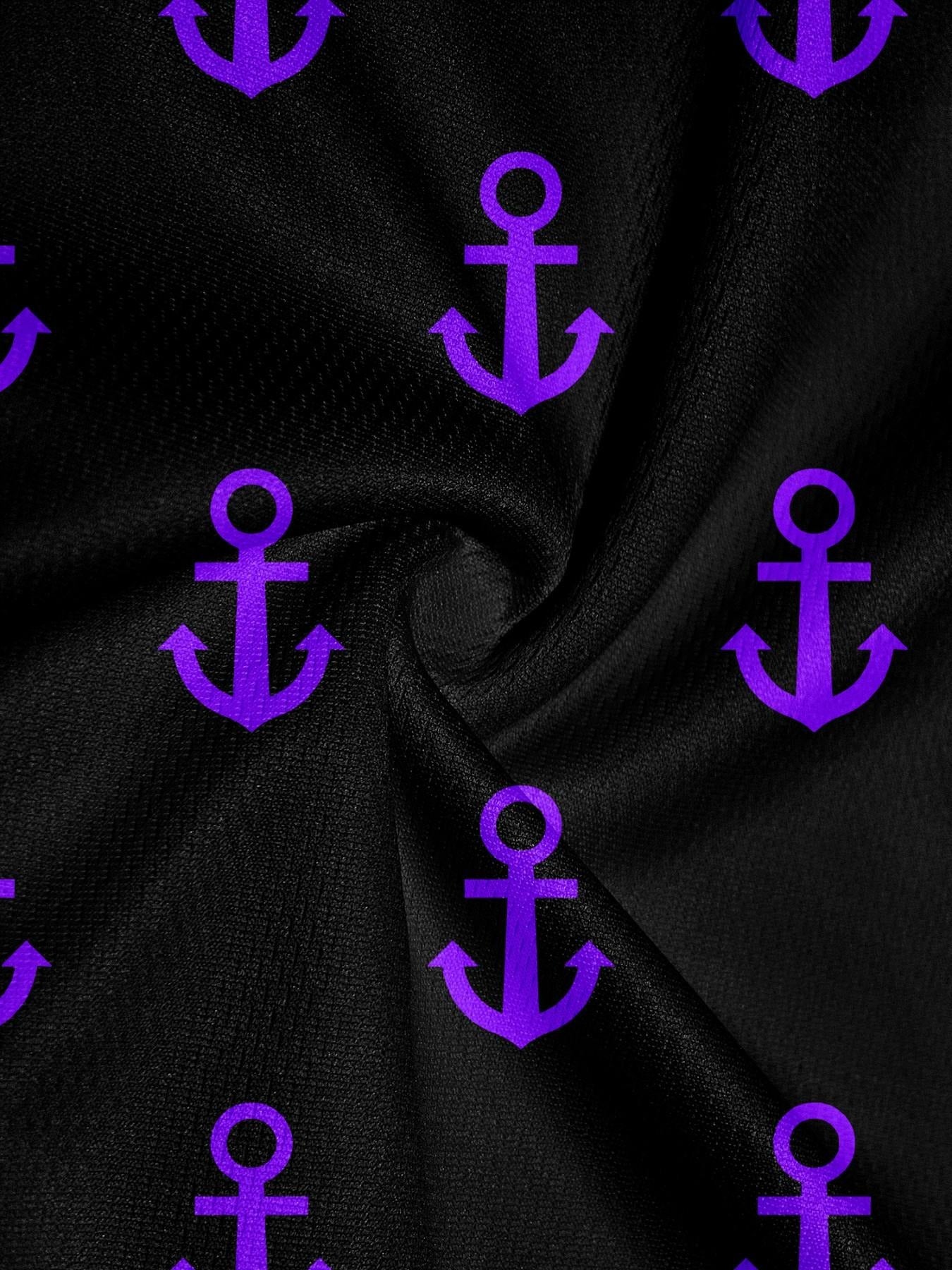 Men’s 2-in-1 Quick Dry Swim Trunks, Bold Duck & Anchor Print
