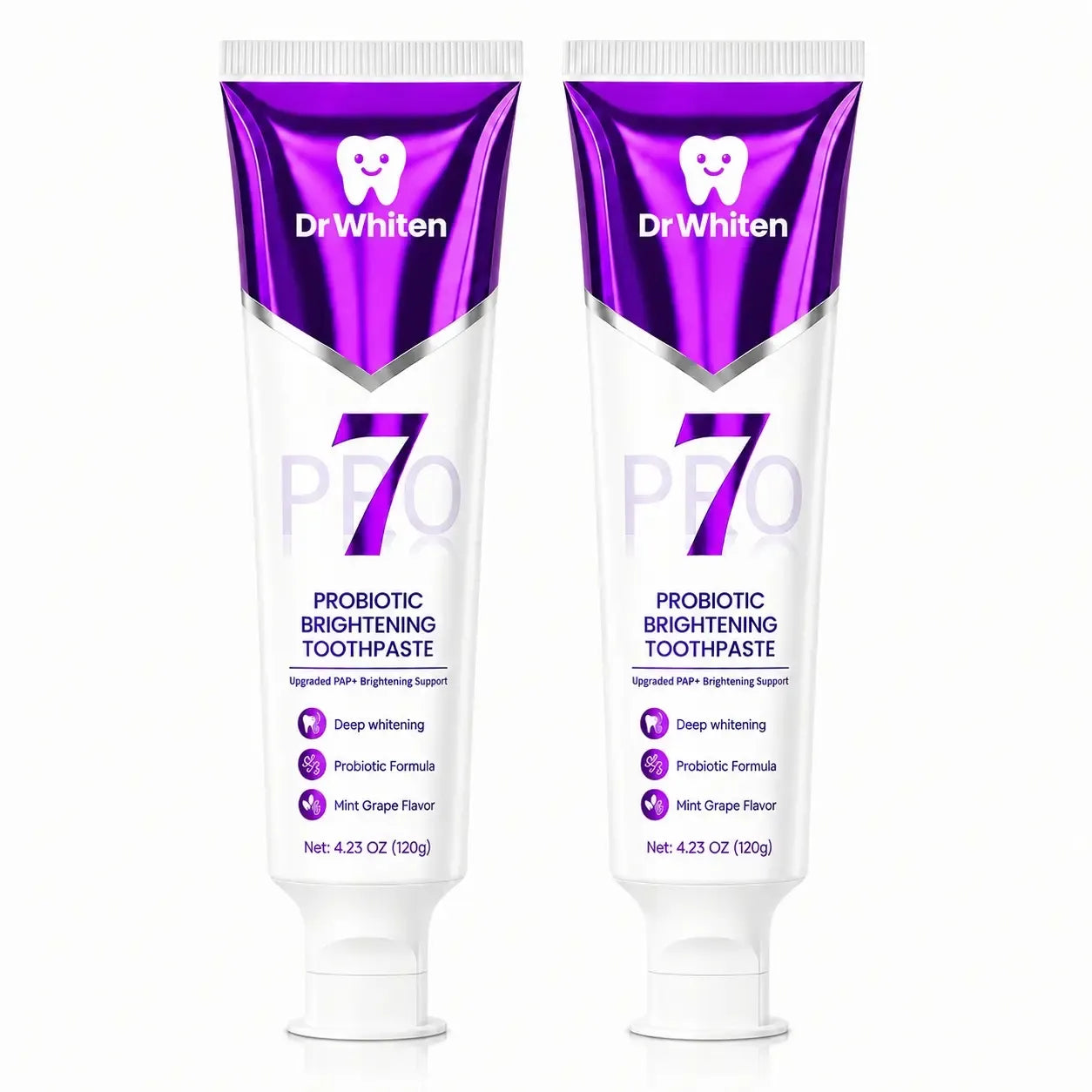7-Pro Probiotic Purple Toothpaste for Fresh Breath & Brightening
